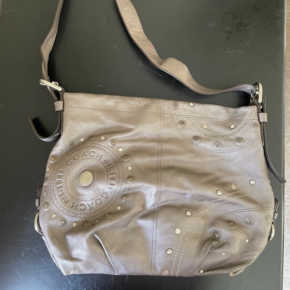 Bronze leather Coach Purse - Picture 1 of 4